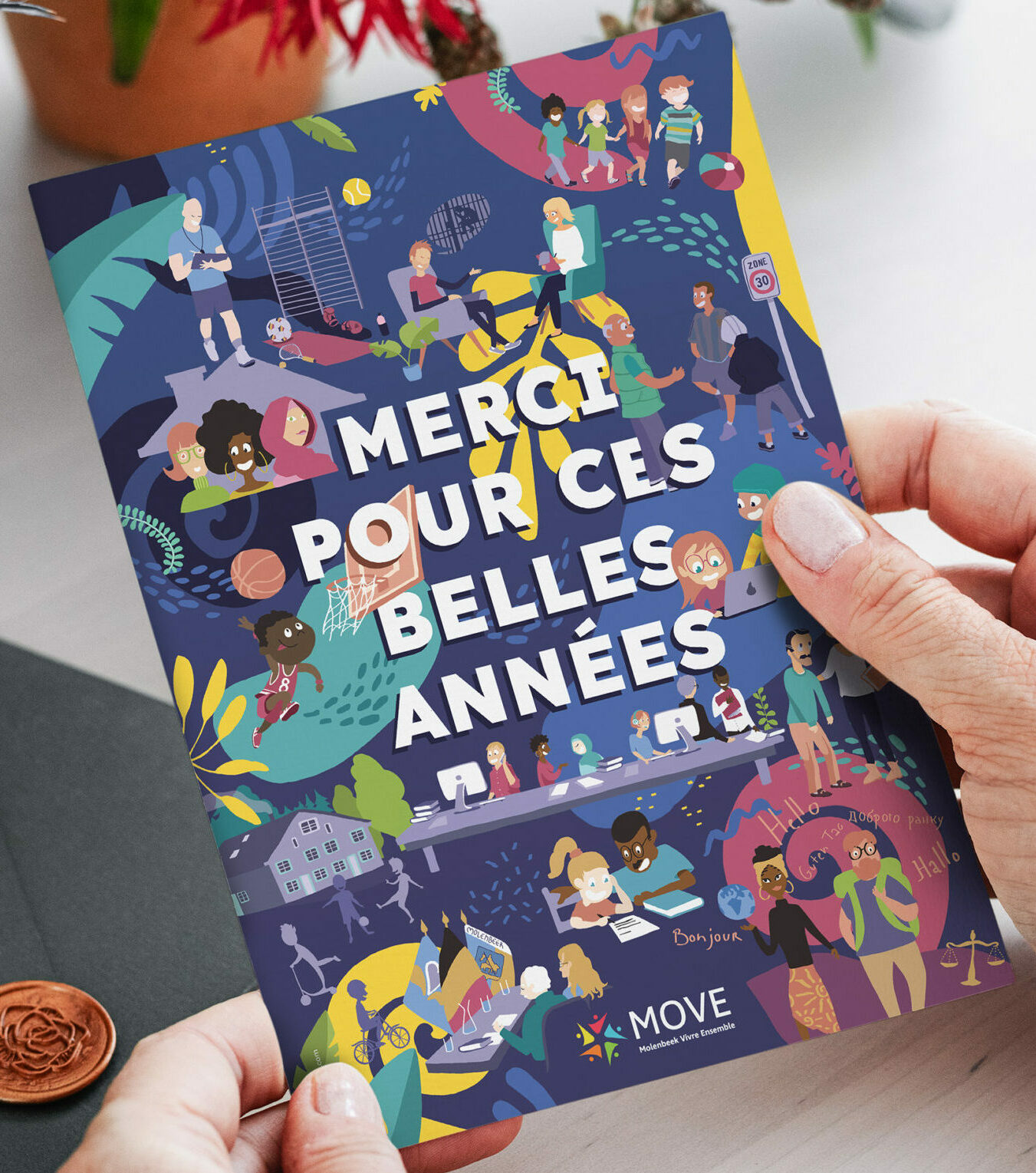 illustration cadeau collègue départ retraite asbl