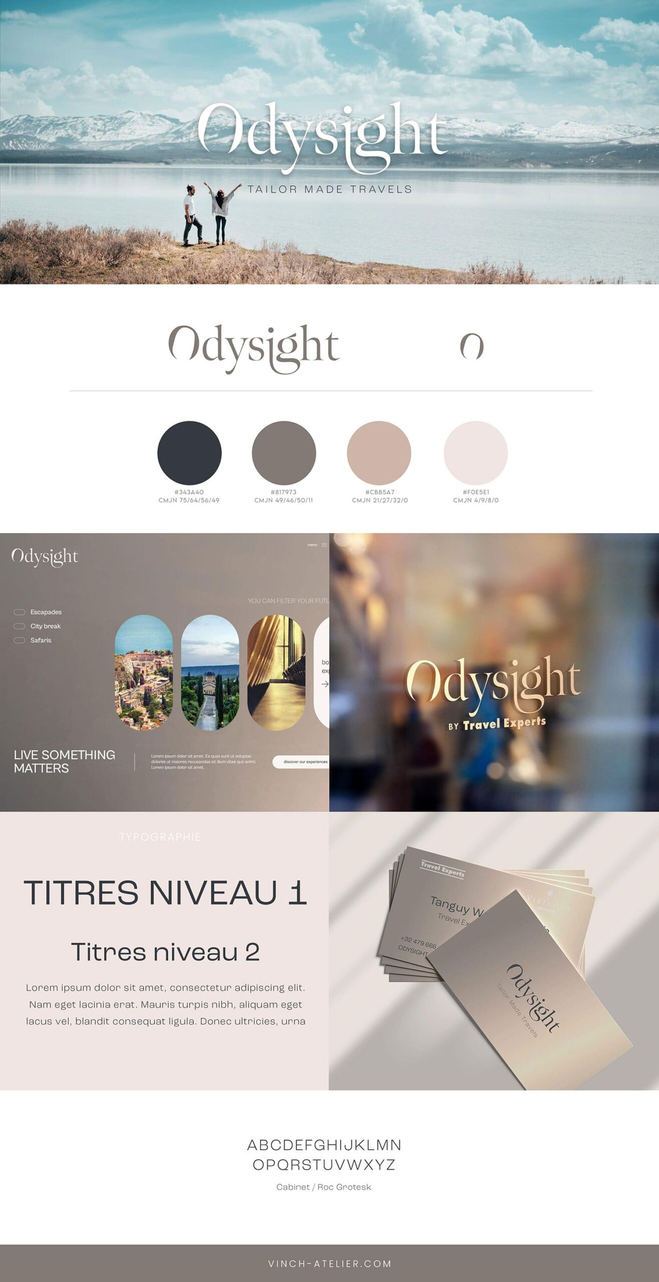 brandboard charte graphique agence voyage